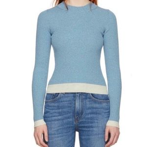 MM6 Maison Margiela Blue Ribbed Sweater
